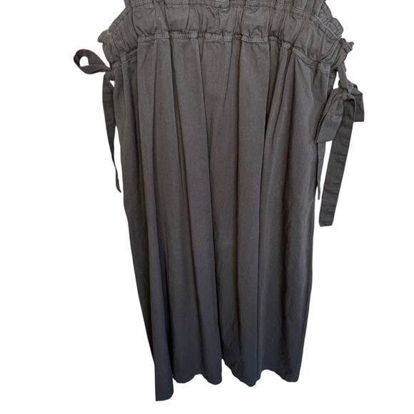 Those Days Black Sleeveless V-neck Dress elastic waist and Draw Side Size Large - Picture 3 of 5